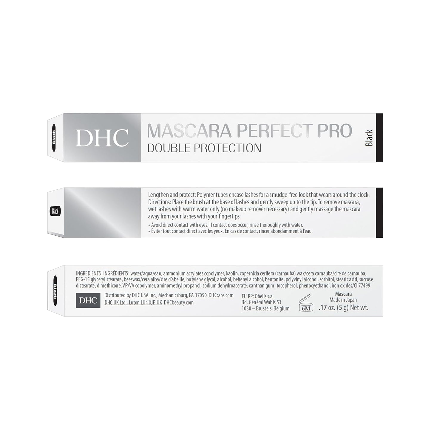 DHC Mascara Perfect Pro Double Protection 0.17 oz. Net wt. and Blotting Paper 2 pack (100 sheets x 2)