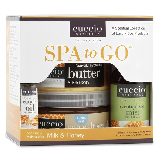 Cuccio 4 Piece Spa To Go Kit, Milk and Honey