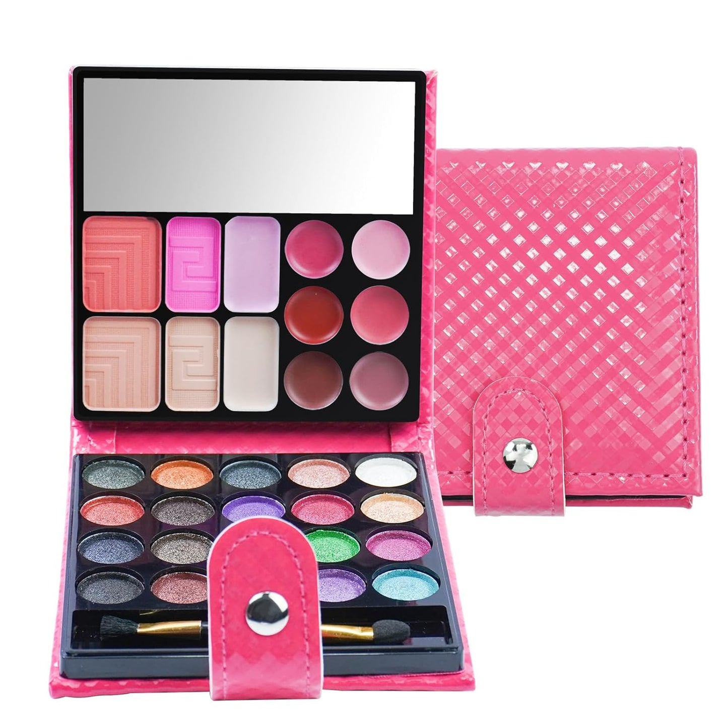 All-in-one Holiday Makeup Gift Set | Full Makeup Kit for Women Essential Starter Bundle Include 20 Highly Pigmented Shimmer Eyeshadow Palette,3 Blush,3 Face Powder, 6 Lipgloss, Brush