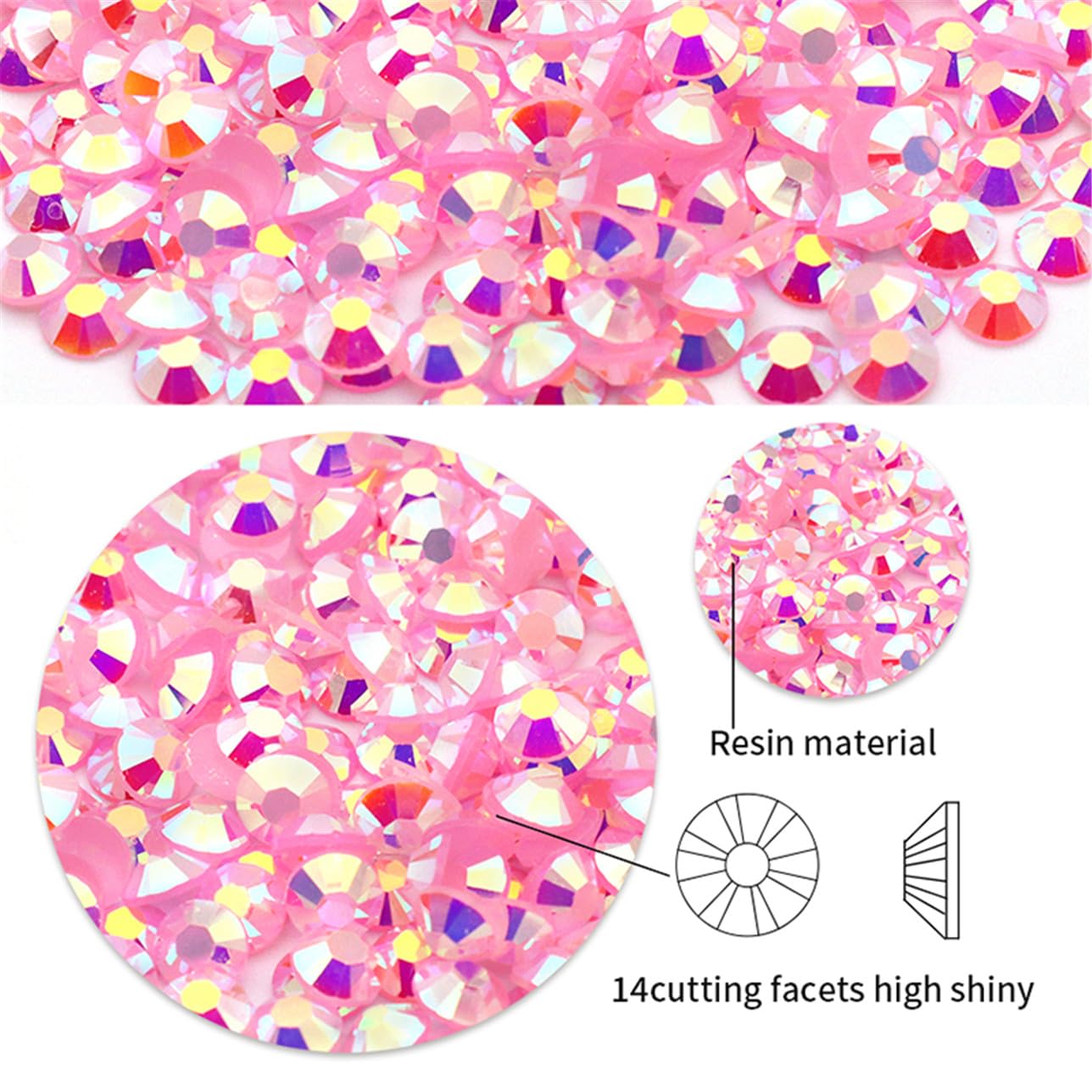 2250 Pcs SS16 4mm AB Flatback Rhinestones for Nails Art Crafts Glitter Round Shine Gems Crystals DIY Clothes Shoes （Peacock Blue AB）