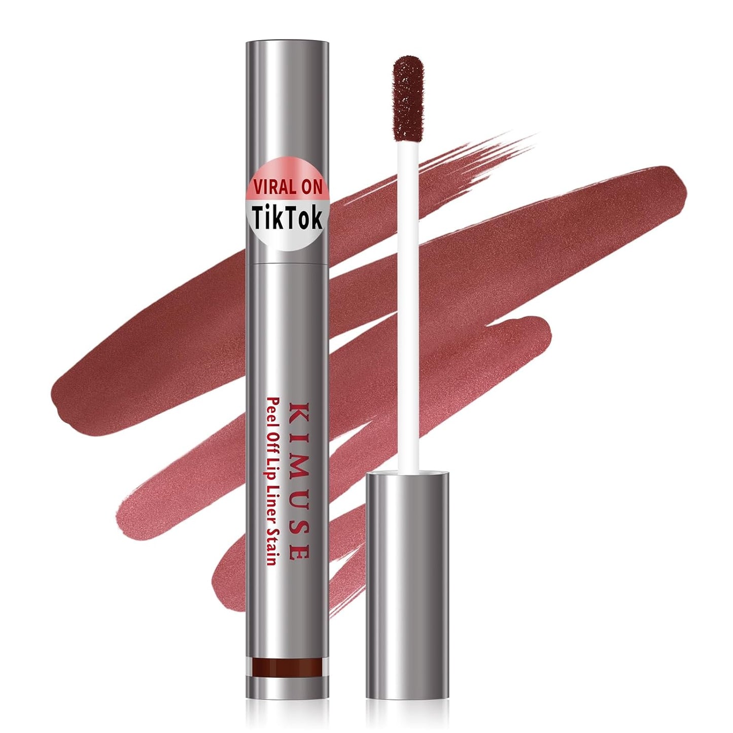 KIMUSE Peel Off Lip Liner Stain, Long Lasting Lip Tint Stain Peel Off, Waterproof, Transfer-Proof, Highly Pigmented Color Peel Off Lip Stain Liner, Matte Finish