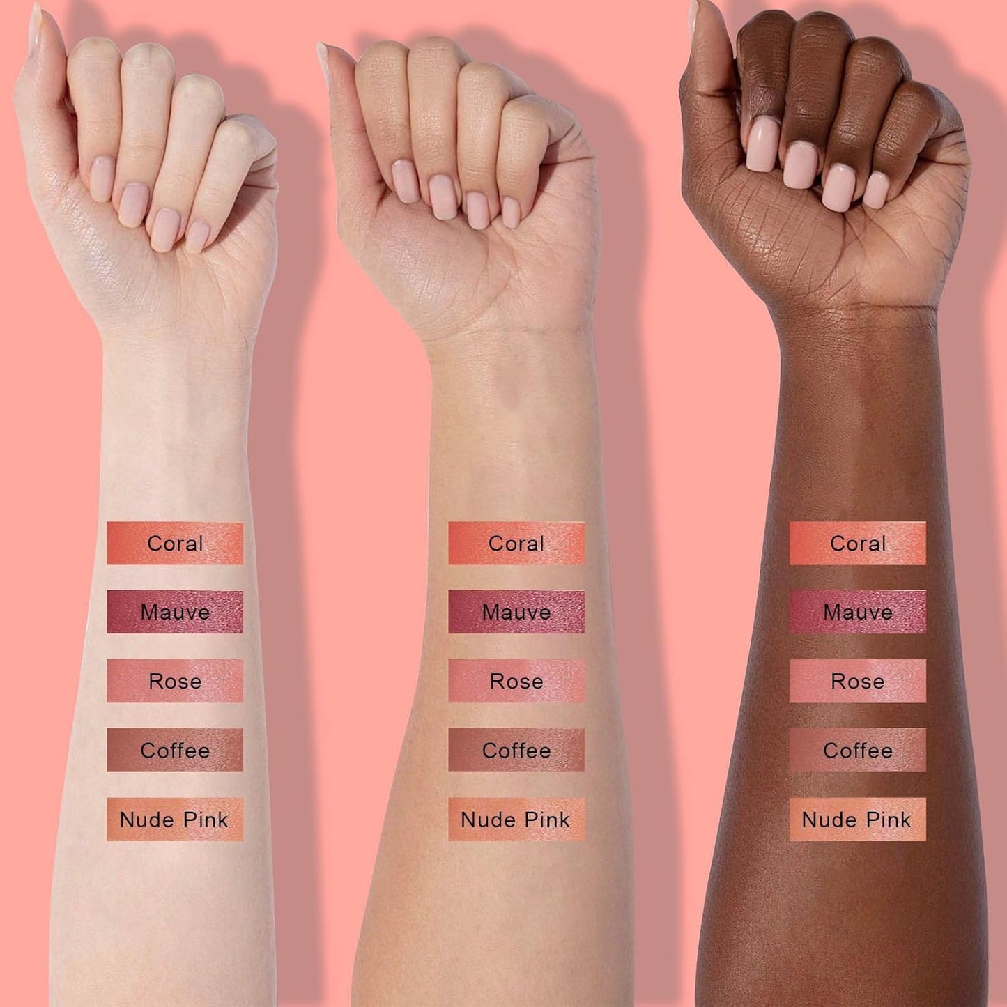 Peel Off Lip Liner Stain - Long Lasting Natural Lip Stain Transfer-proof Lip Liner, Moisturizing Waterproof Lip Gloss Stain, Highly Pigmented Color for All Skin, Ideal Gifts for Women (Rose)