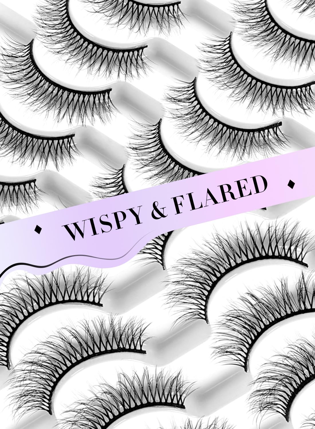 Classic Fake Eyelashes – 5-12mm Lash Extensions – Luxurious Natural Mink Lashes Eyelash Extensions – Comfortable and Easy to Apply – High-End Fiber Lashes for Superior Volume