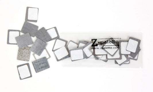 Square Metal Stickers 26mm 30-Pack for Non-Magnetized Makeup Pans
