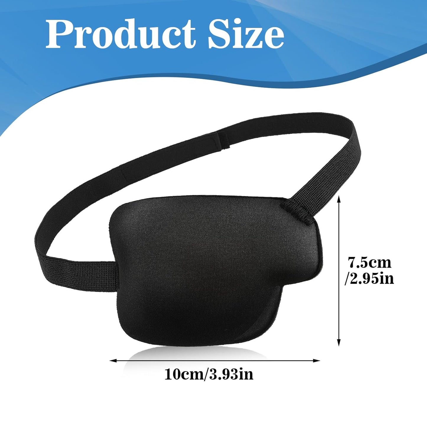 2PCS Medical One-Eyed Patches for Adults Teenager Eye Shield After Cataract Surgery Black Medical Eye Mask Lazy Glasses for Lazy Eye After Surgery Eye(Left Eye)