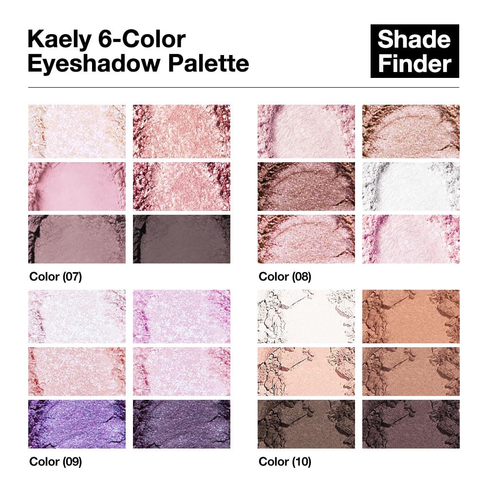 Kaely 6 Color Mini Nude Brown Neutral Eyeshadow Palette Makeup, Highly Pigmented Eye Shadow Palette Waterproof, Natural Matte Eye Shadow Palette, paleta de sombras de ojos, Vegan & Cruelty-free, 10