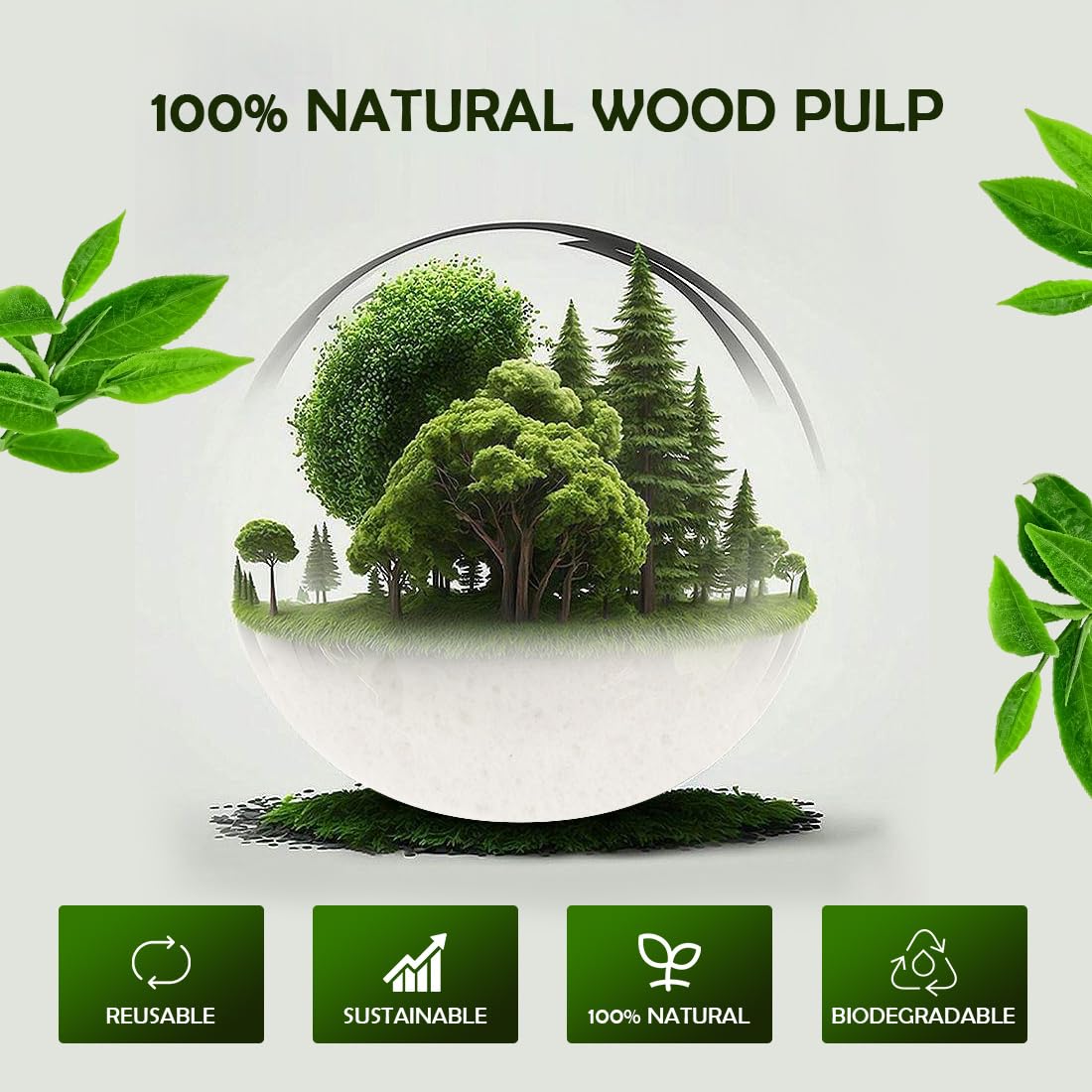 AIDEA 48Count Compressed Facial Sponges White, Reusable Makeup Remover Pads, Travel Essentials, Face Cleansing Pads, Natural Cellulose Cosmetic Spa Sponges for Facial Cleansing, Exfoliating