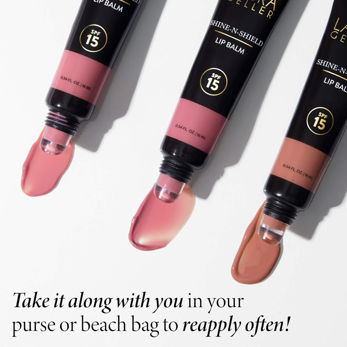 LAURA GELLER NEW YORK Shine-n-Shield Lip Balm SPF 15, Golden Hour - Nourishes, Hydrates & Protects Lips