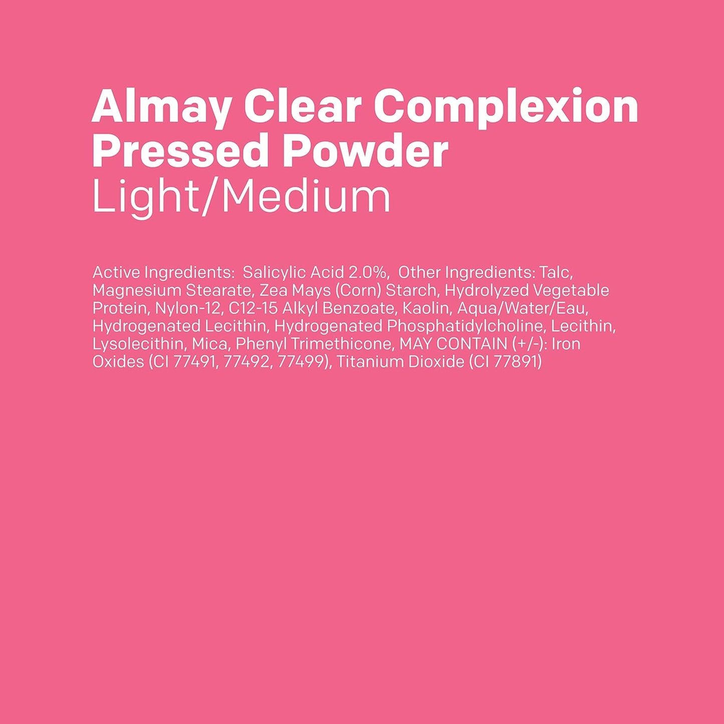 Almay Clear Complexion Pressed Powder, Hypoallergenic, Cruelty Free, Oil Free, -Fragrance Free, Dermatologist Tested