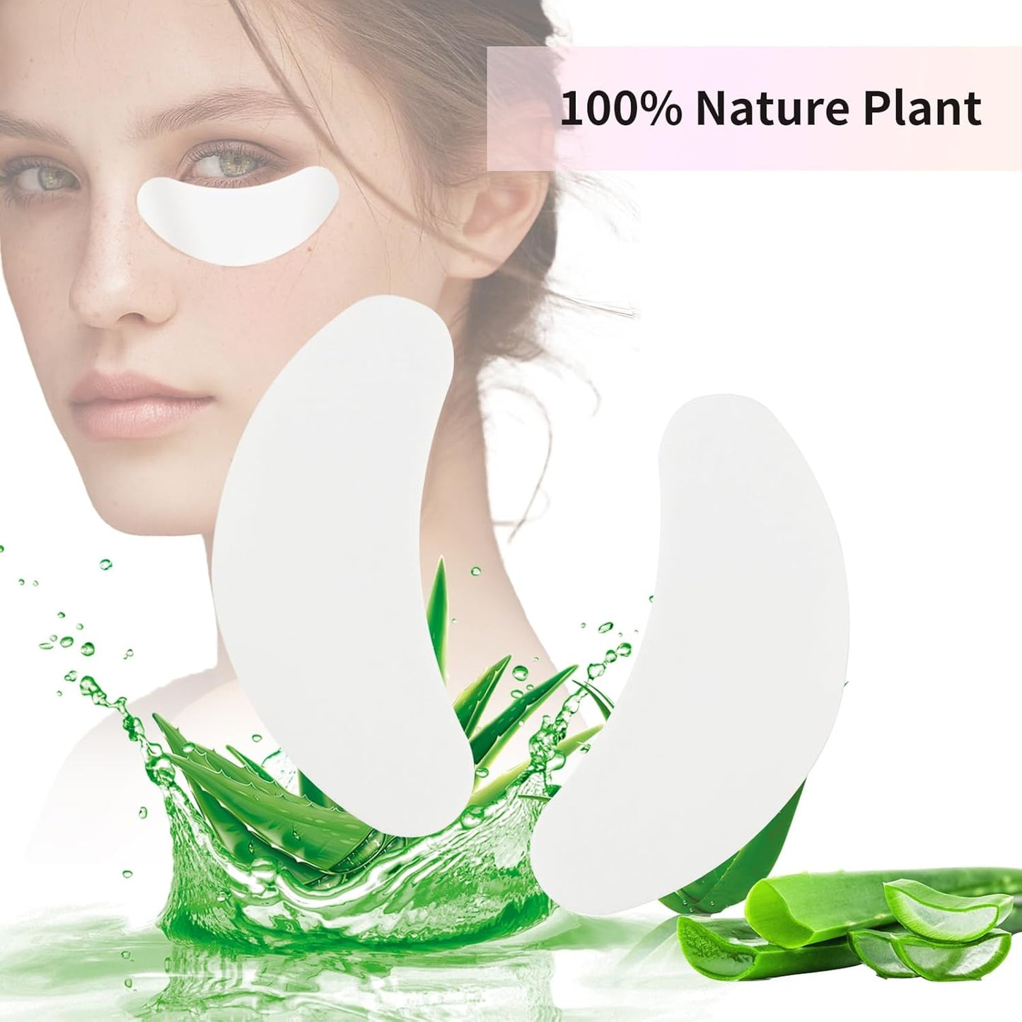 50Pair Eyelash Extension Gel Patches Kit Natural Hydrogel, Lash Gel Pads for Beauty Makeup Mask Kit Supplies Eye Mask Pads Beauty Tools (Gold)