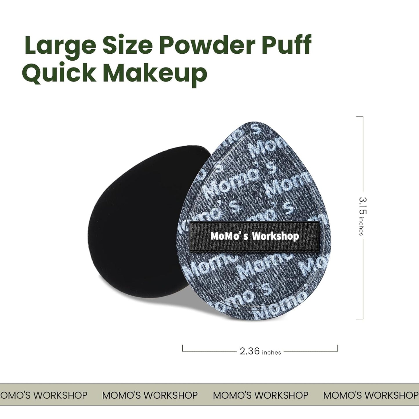 Momo's Workshop Makeup Sponge 2.99IN, Large Foundation Sponge For Foundation Concealer or Cushion, Latex Free Soft Cushion Puff Sponge for Face,1pcs