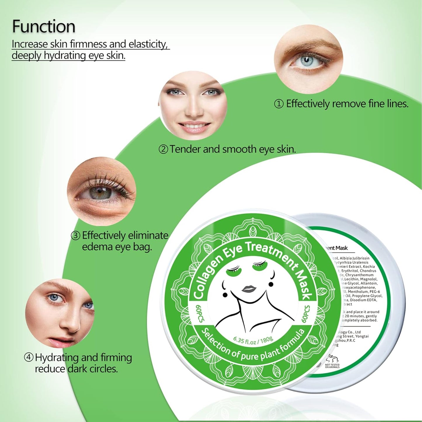 Anti-Aging Under Eye Patches, 30 Pairs, Seaweed Eye Masks for Dark Circles, Puffy Eyes, and Wrinkles, Skin Treatment Masks for Men and Women