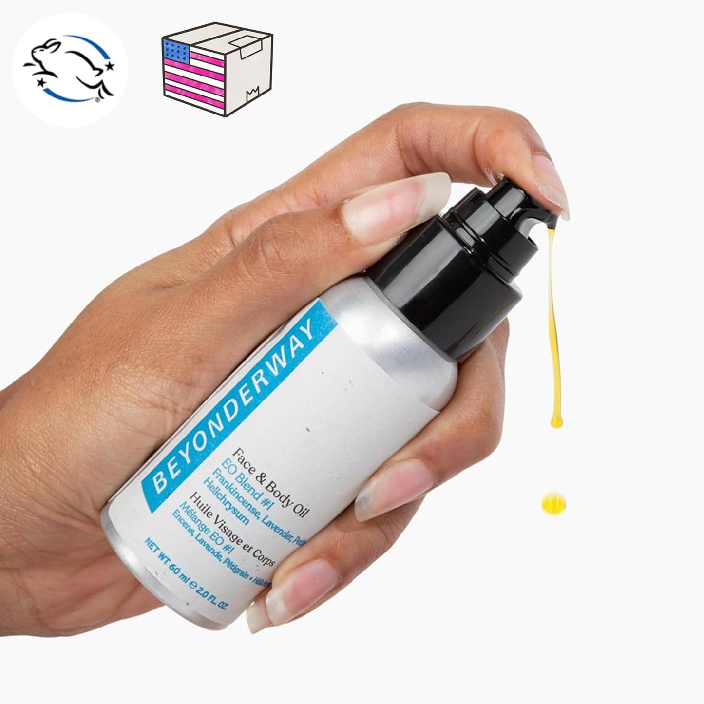 Multipurpose Oil Travel Size 60ML - Signature Essential Oil Blend No. 1 with Frankincense, Petitgrain, Helichrysum & Lavender - Hydrating & Nourishing Skin for All Skin Types