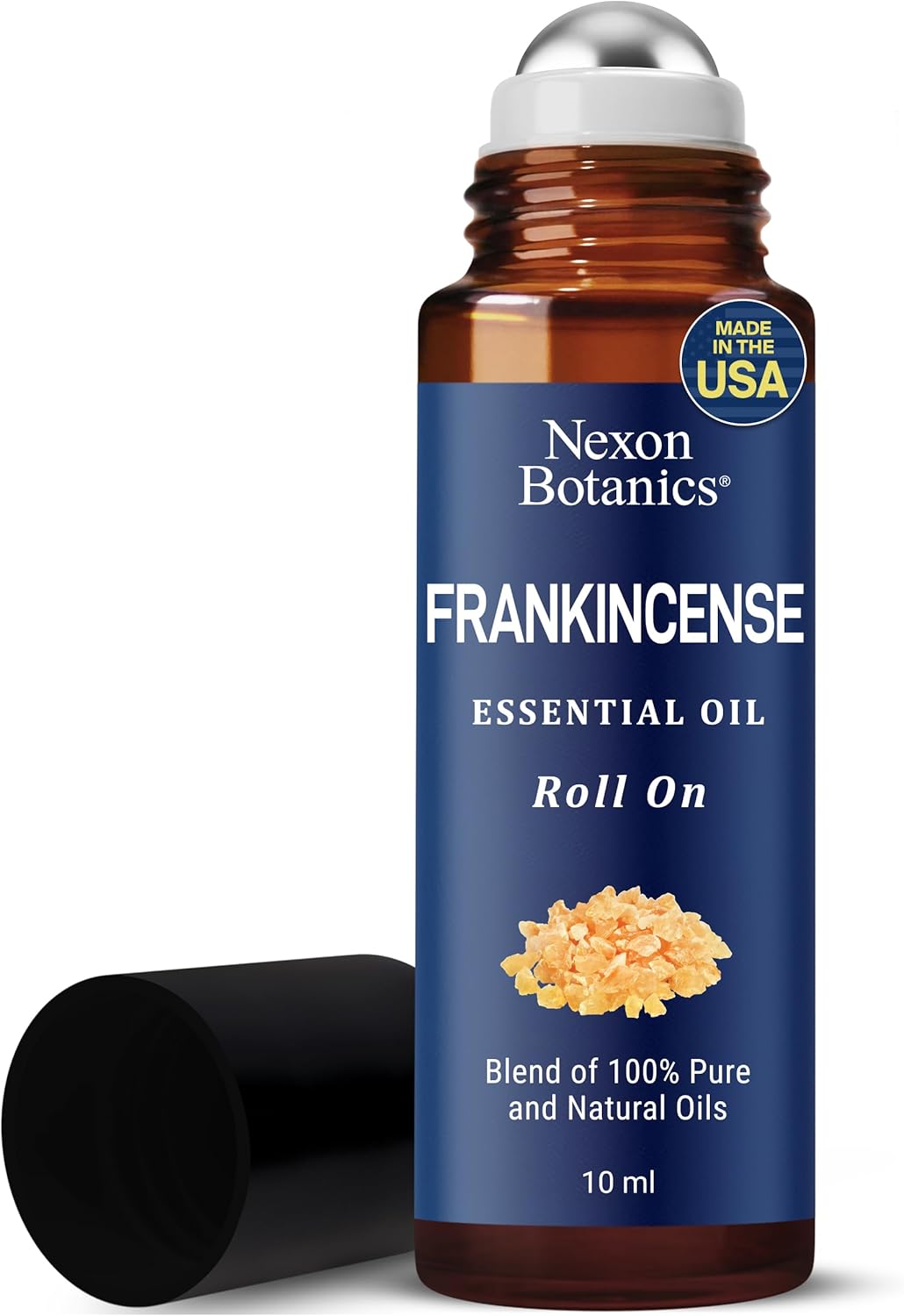 Frankincense Essential Oil Roll-On 10 ml - Pure, Natural Oil with Grapeseed for Aromatherapy & Skin Care - Nexon Botanics