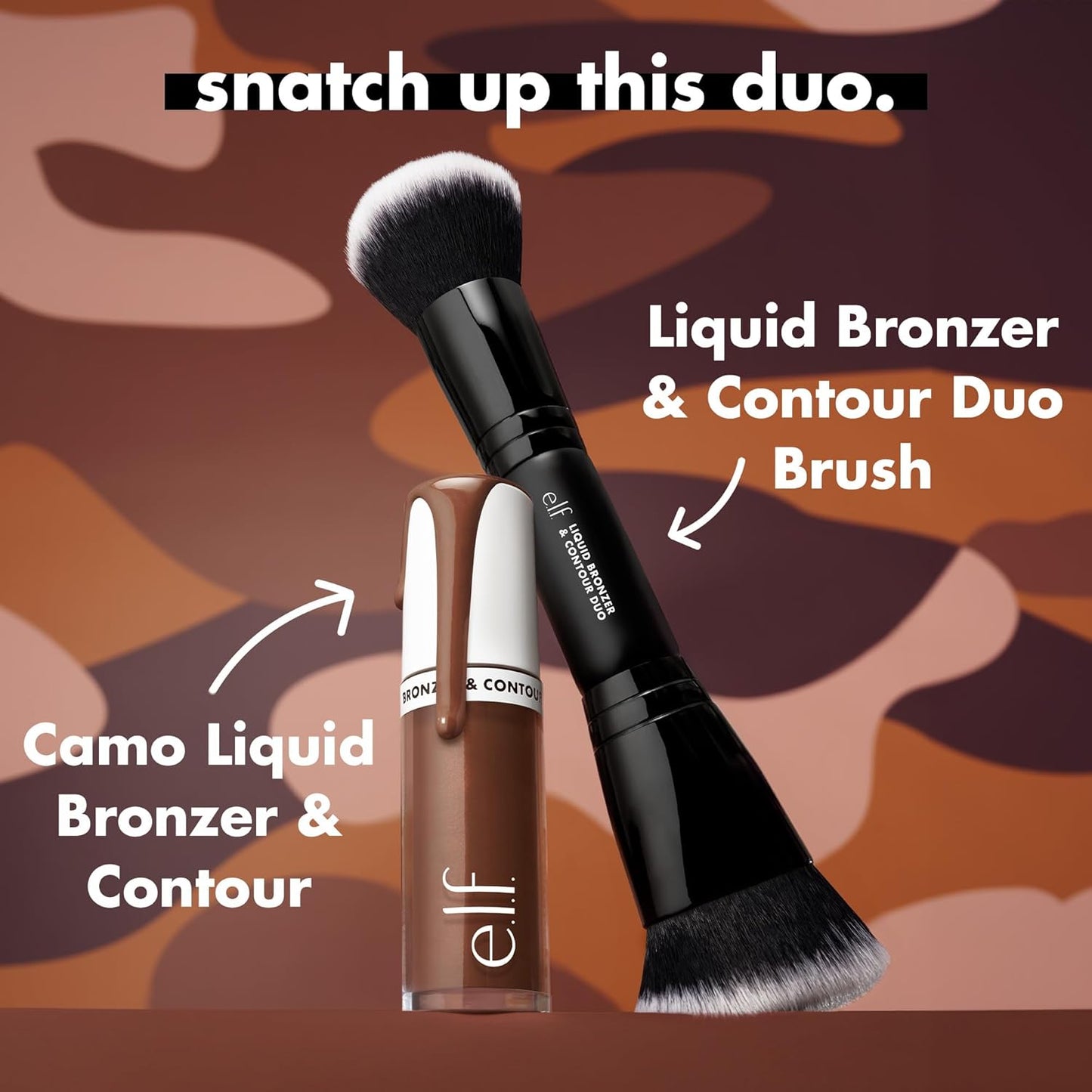 e.l.f. Camo Liquid Bronzer & Contour, Silky Highly Pigmented Formula, Creates a Long-Lasting Bronzed Glow & Natural Look, Vegan & Cruelty-Free, 11 Rich