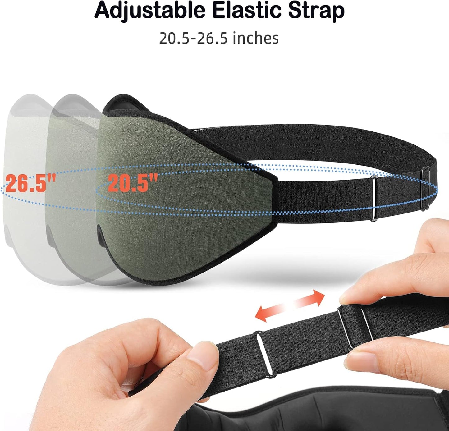 LitBear Sleep Mask for Men Side Sleeper, Sleeping Mask for Women Light Blocking, 3D Contoured Cup Eye Mask Sleeping, Soft Lightweight Sleep Eye Mask with Adjustable Elastic Strap for Traveling