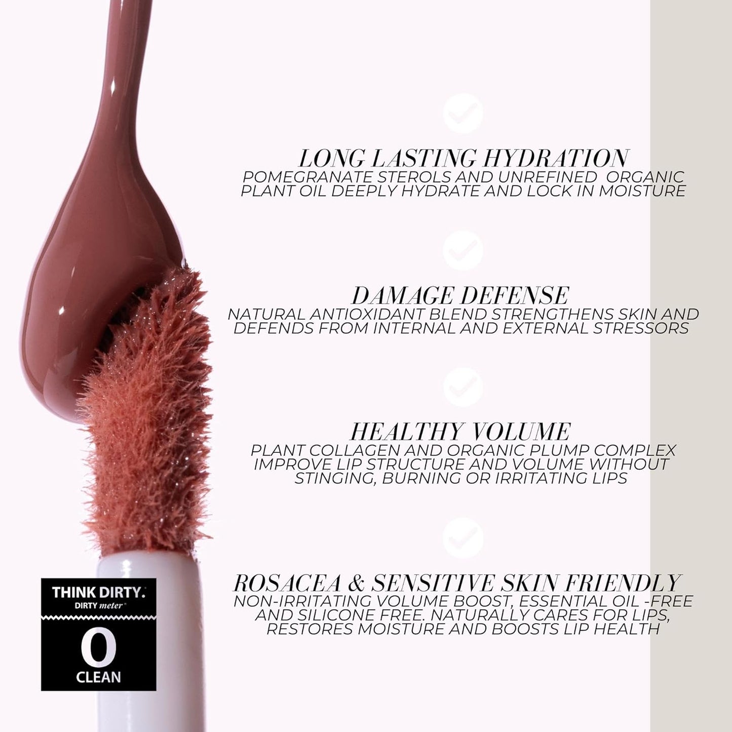 FITGLOW Beauty Lip Colour Serum | Hydrating Lip Gloss | Plumping Anti-Aging Lip Treatment | Natural Shine with Pomegranate Sterols & Collagen | Buildable Color for Dry Chapped Lips | Juice - 10g