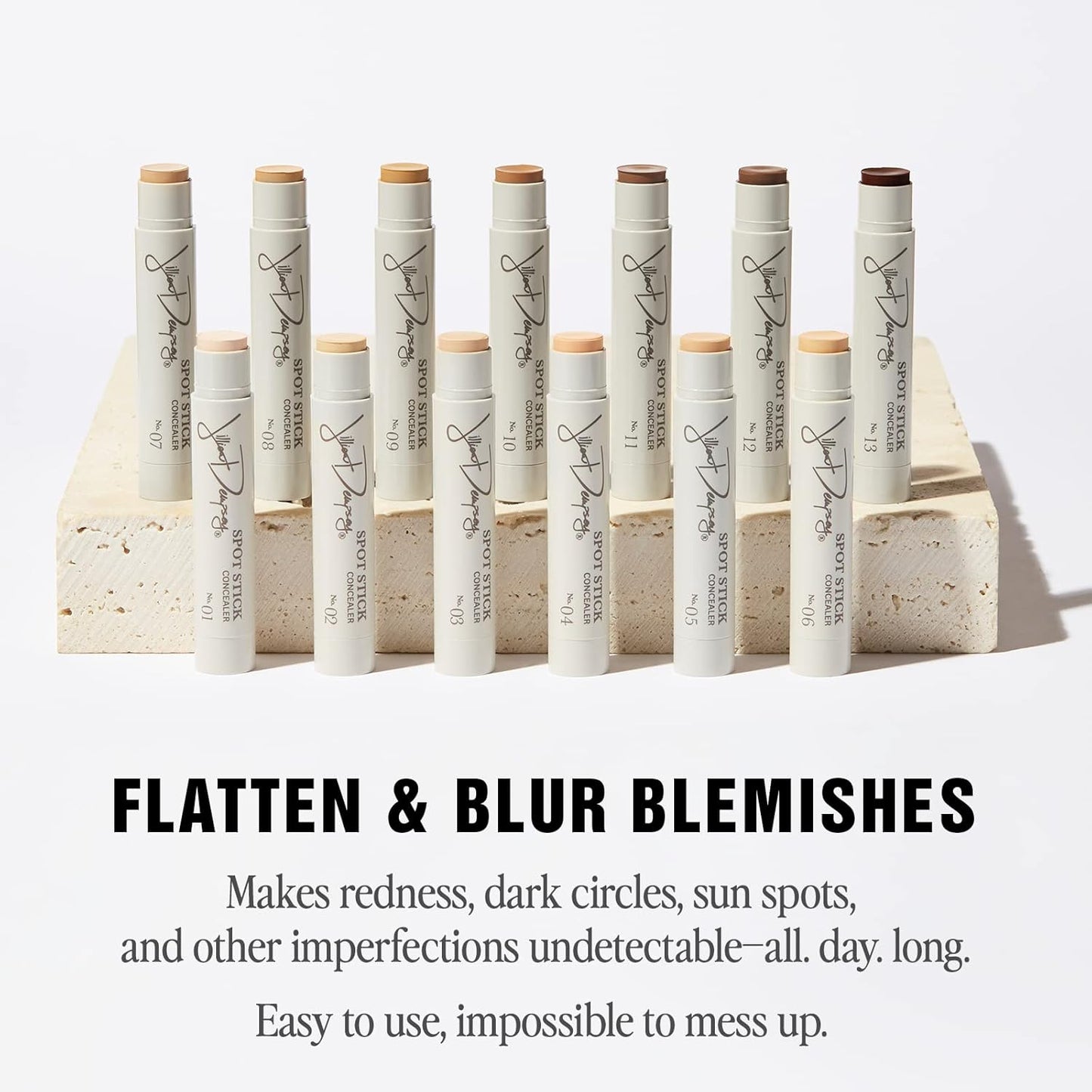 Jillian Dempsey Spot Stick Concealer | Easy Blending Matte Concealer for Blemishes & Uneven Skin Tones | Shade No. 10: Medium-Deep with Warm Undertones