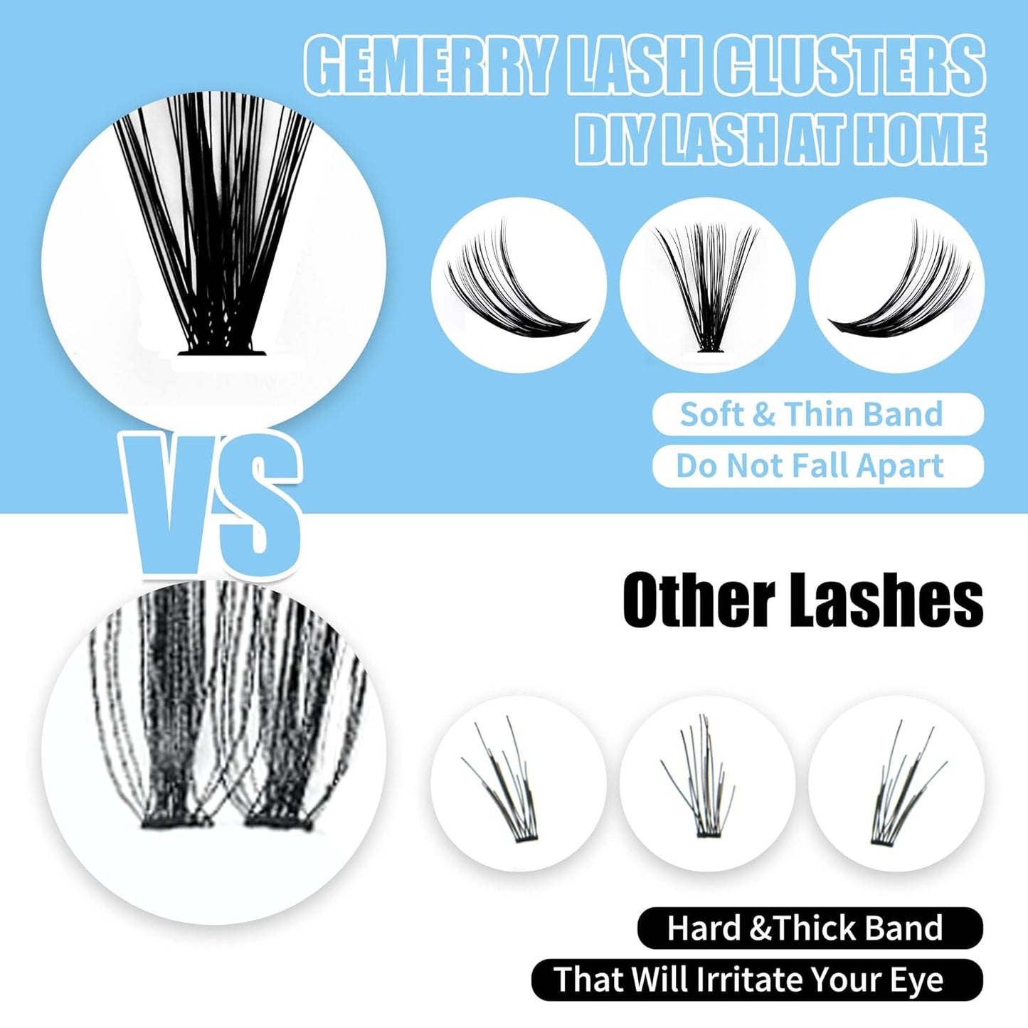 Individual Lashes Large Tray 240pcs 0.07mm 10D+20P C Curl Mix 8-16mm Lash Clusters Soft&Comfortable Cluster Lashes Mink Individual Lash Clusters Mixed Tray False Eyelashes By GEMERRY