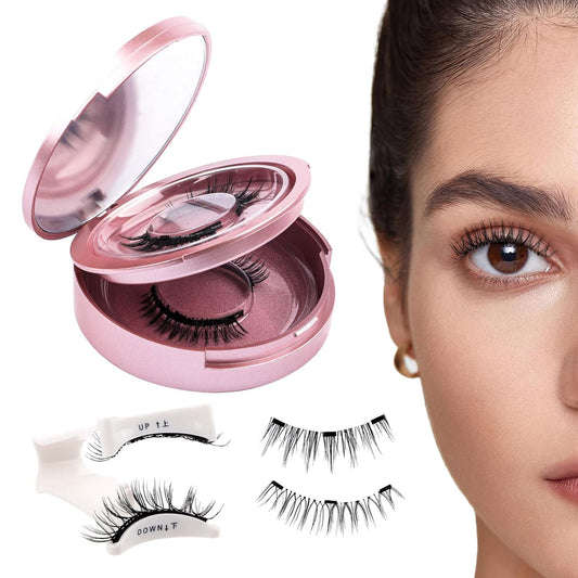 GEMERRY Magnetic Eyelashes with Applicator Magnetic Lashes Natural Look Reusable Soft Strip Lashes No Glue No Eyeliner Needed Lash Applicator Tool Kit Easy to Wear and Remove