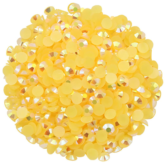 4500 Pcs SS6 2mm AB Flatback Rhinestones for Nails Art Crafts Glitter Round Shine Gems Crystals DIY Clothes Shoes （Orange Yellow AB）