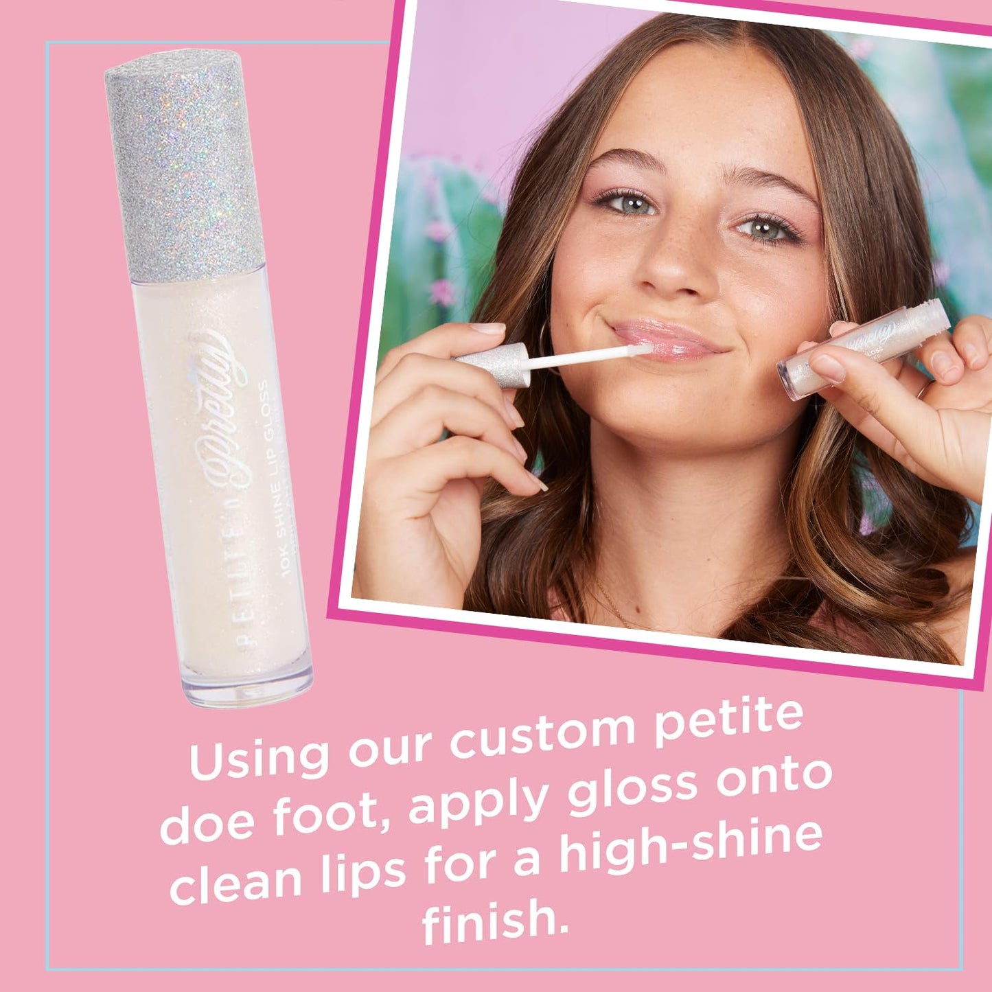 Petite 'N Pretty 10K Shine Lip Gloss for Girls (Diamond Heist) - Makeup for Kids, Tweens, Teens - High Shine, Soft, Hydrating, Lightweight, Made in the USA