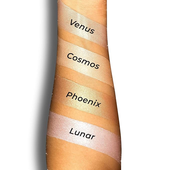 Aesthetica Starlite Highlighter - Metallic Shimmer Highlighting Makeup Powder - Lunar (Shimmering Lavender)