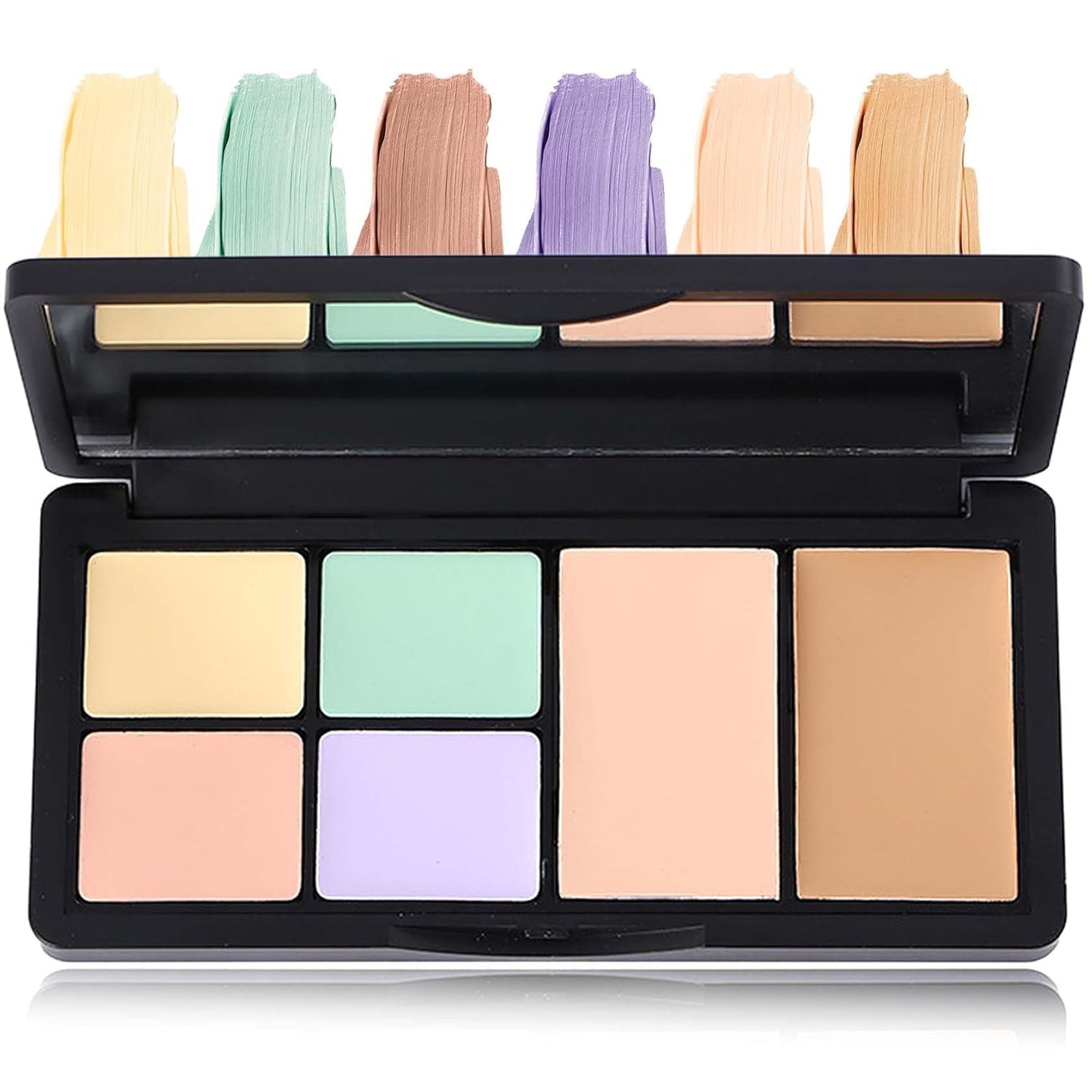 Color Correcting Concealer Palette,Concealer Contour Palette Long Lasting Makeup Cream Contour Palette,Contouring Foundation Highlighting Corrector Concealer Palette for Dark Circles & Blemish(#01)