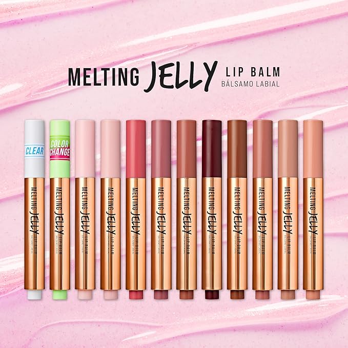 KISS NEW YORK Professional Melting Jelly Lip Balm, High Shine & Moisturizing Lip Stick, Long Lasting, Plumping Effect Look, Non-Sticky & Not Cakey, Easy Application & Natural Coverage (Ice Jelly)