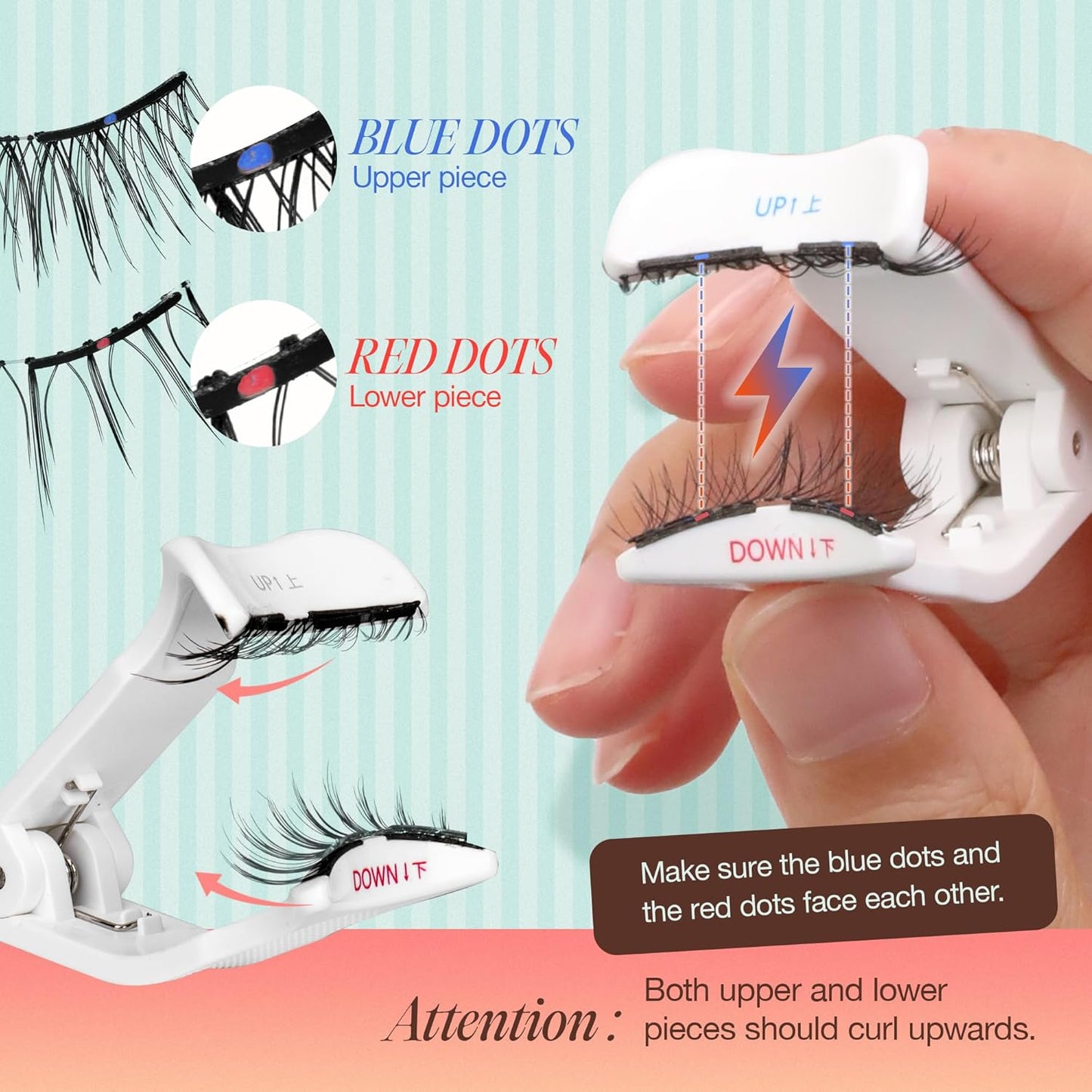 LASHVIEW Upgrade Magnetic Eyelashes with Applicator, Reusable Soft Magnetic Lashes Natural Look with 0.17mm Ultra-Thin Magnets No Glue Needed Easy to Wear and Remove-N01