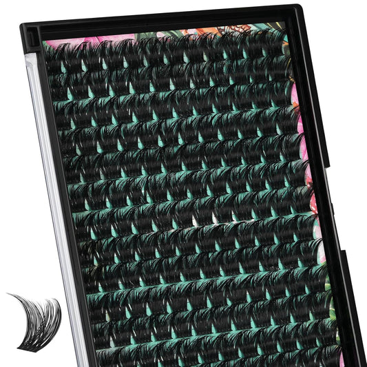 Lash Clusters Wet Look 168Pcs Eyelash Cluster Ultra-Thin Lash Band Eyelashes Extensions Spiky Anime Wide Span Lashes(Tulip,C-14mm)