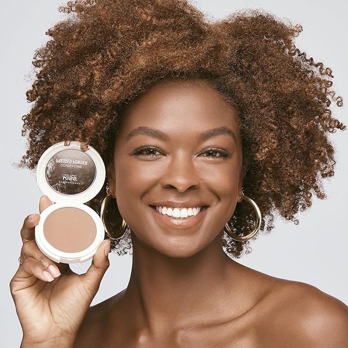 KISS Cover and Care Acne Control Pressed Powder Shine Free Face Light Weight Makeup Setting Powder - APP335 (Cappuccino)