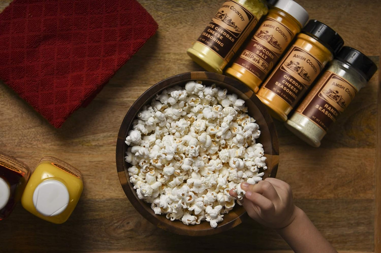 Amish Country Popcorn | Seasoning Variety Pack | Ballpark Style Buttersalt - 5.5 oz and Sour Cream and Onion - 4.7 oz Popcorn Seasoning | Old Fashioned, Non-GMO and Gluten Free