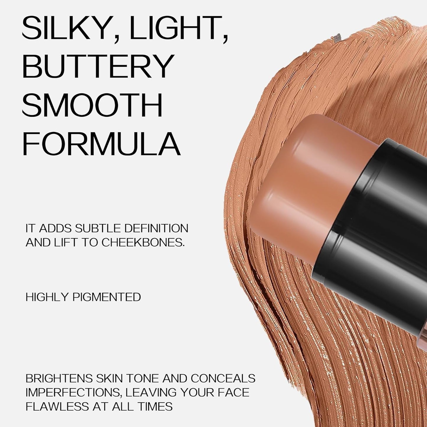 8 Colors Cream Contour Sticks Makeup Kit, Dual-Ended Concealer Stick With Soft Brush, Non-Greasy Long-Wear Face Primer Multi-Use Contouring Pen, Full Coverage Shades Corrector Concealer (08#)