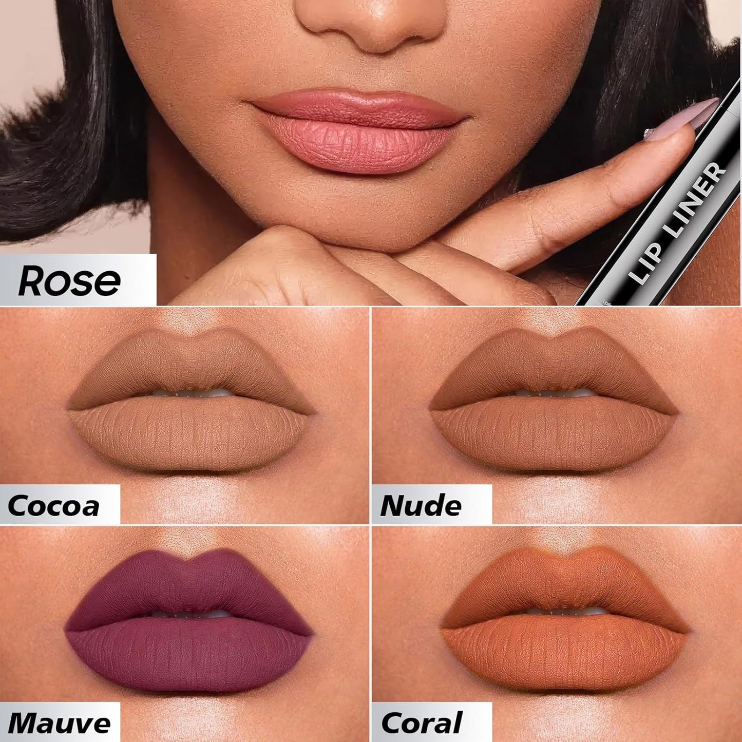 Peel Off Lip Liner Stain - Non-Stick Cup Lip Comfortable Vivid Color Peel Lip Stain Transfer-Proof & Long - Wear, Create Beauty & Charming Lip Makeup For All Skin Types with All-Day (#05 Mauve)