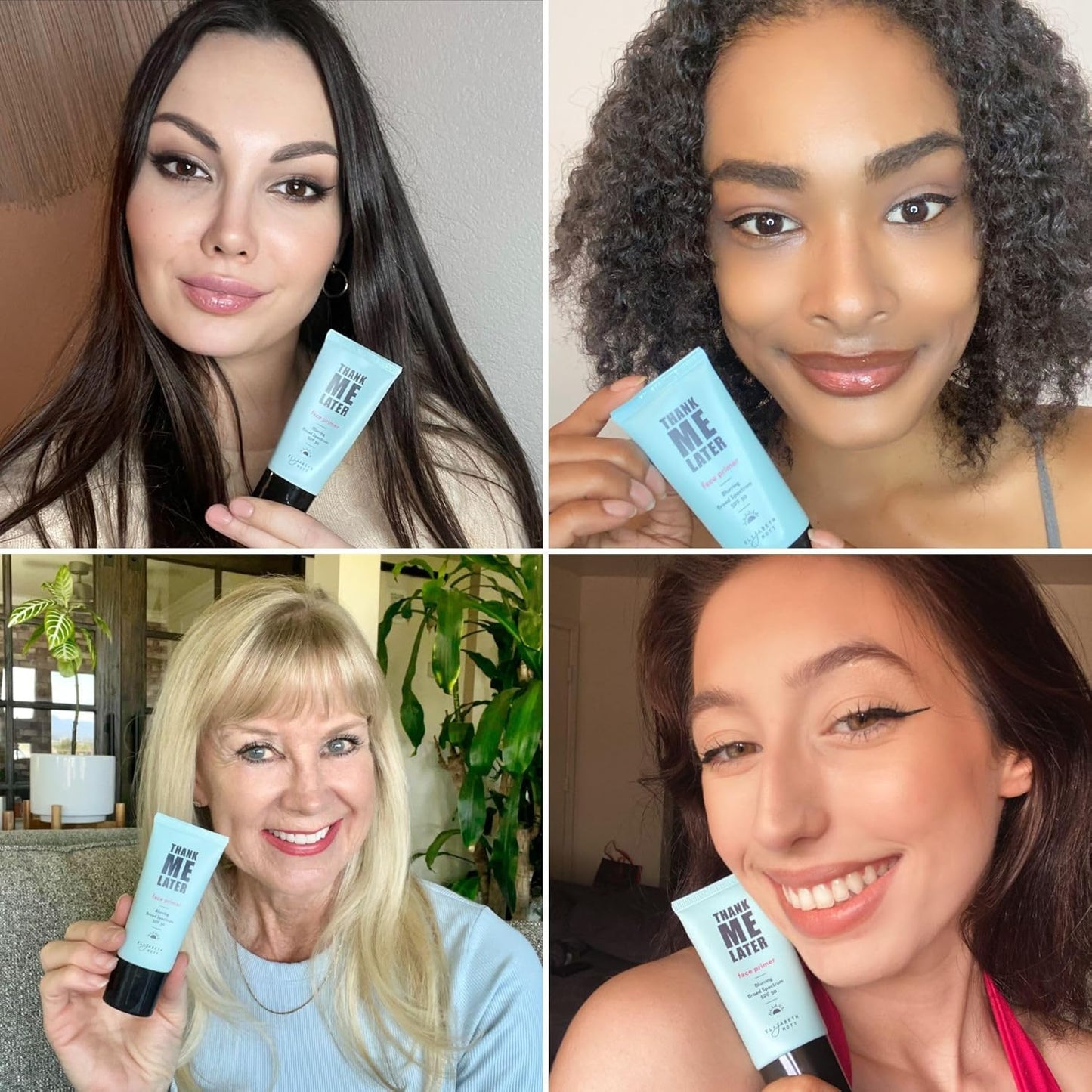 Elizabeth Mott Thank Me Later Blurring Face Primer SPF 30 – Lightweight, Hydrating Makeup Primer - Smooths Fine Lines & Wrinkles for a Soft-Focus Finish – Mineral-Based, Cruelty-Free Formula – 30g