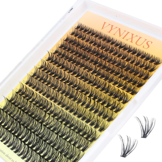 Eyelash Clusters Fluffy Lash Clusters Wispy Individual Lashes Cluster Eyelash Extensions D Curl DIY at Home Natural Cluster Lashes (40D-0.07D-Mix8-16)