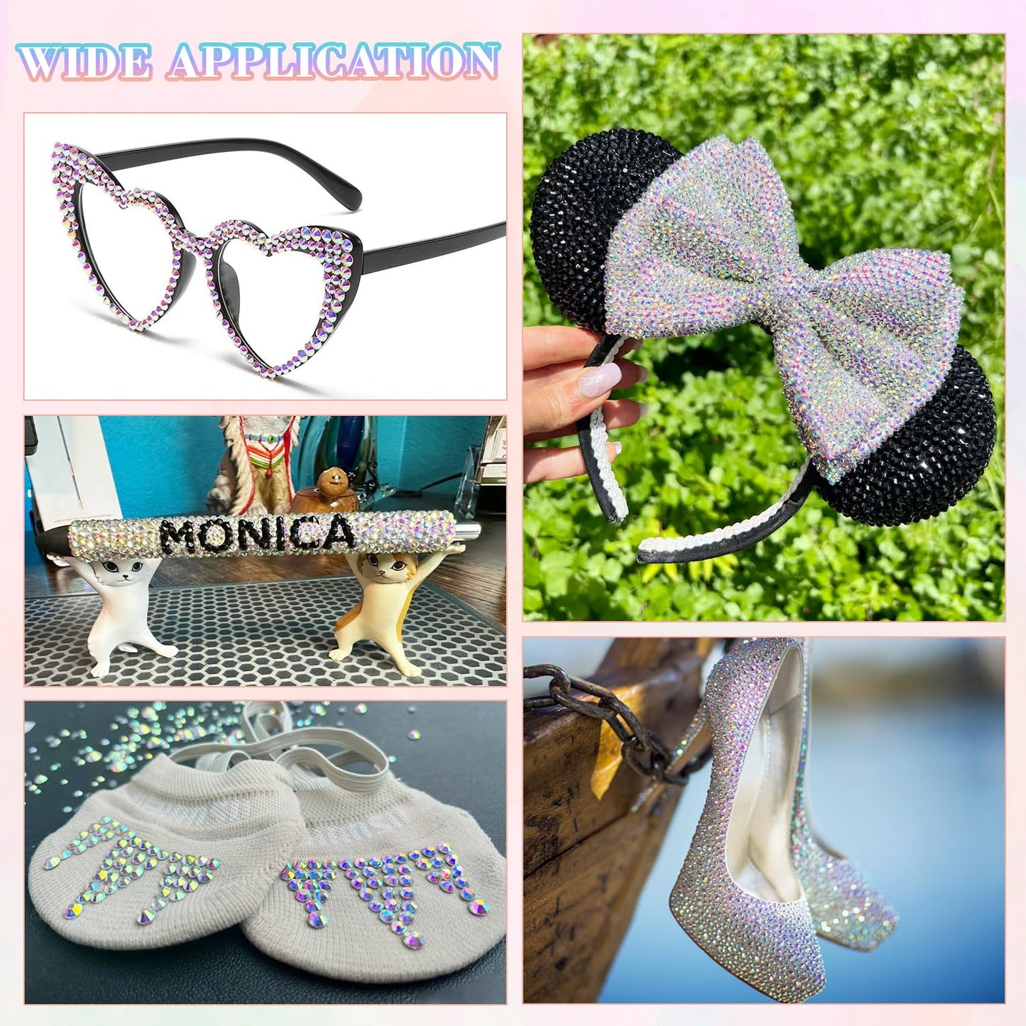 30000Pcs Resin Rhinestones for Bedazzling with 3Pcs B7000 Jewelry Glue, AB Flatback Gems Rhinestones for Crafting, Clothing Tumblers Mugs Shoes Fabric Decor Nail Art