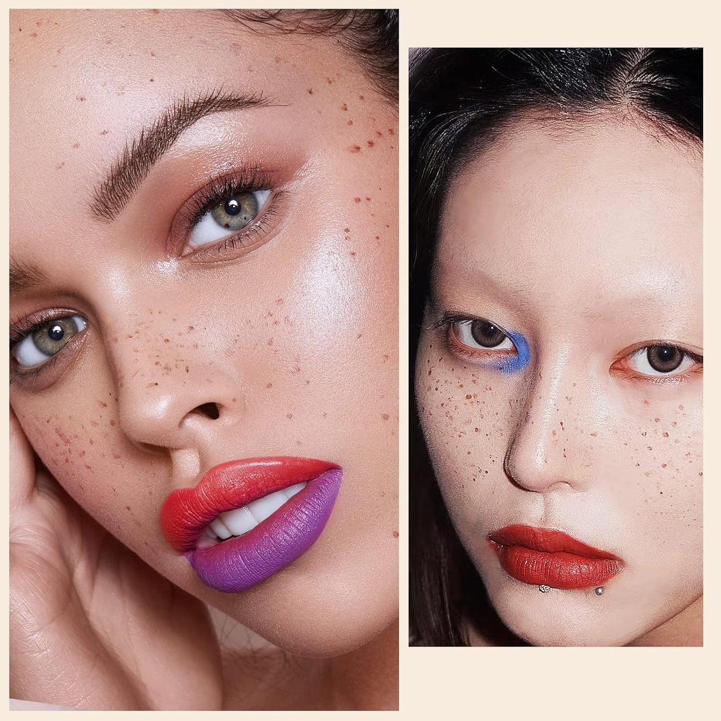 Freckle Stamp Natural Like Freckle Pen Makeup Fake Freckles Cushion Waterproof Long Lasting Quick Dry, Get Sun-kissed Stars Makeup Freckle in One Press, Pleasant Brown (Coffee), 15g