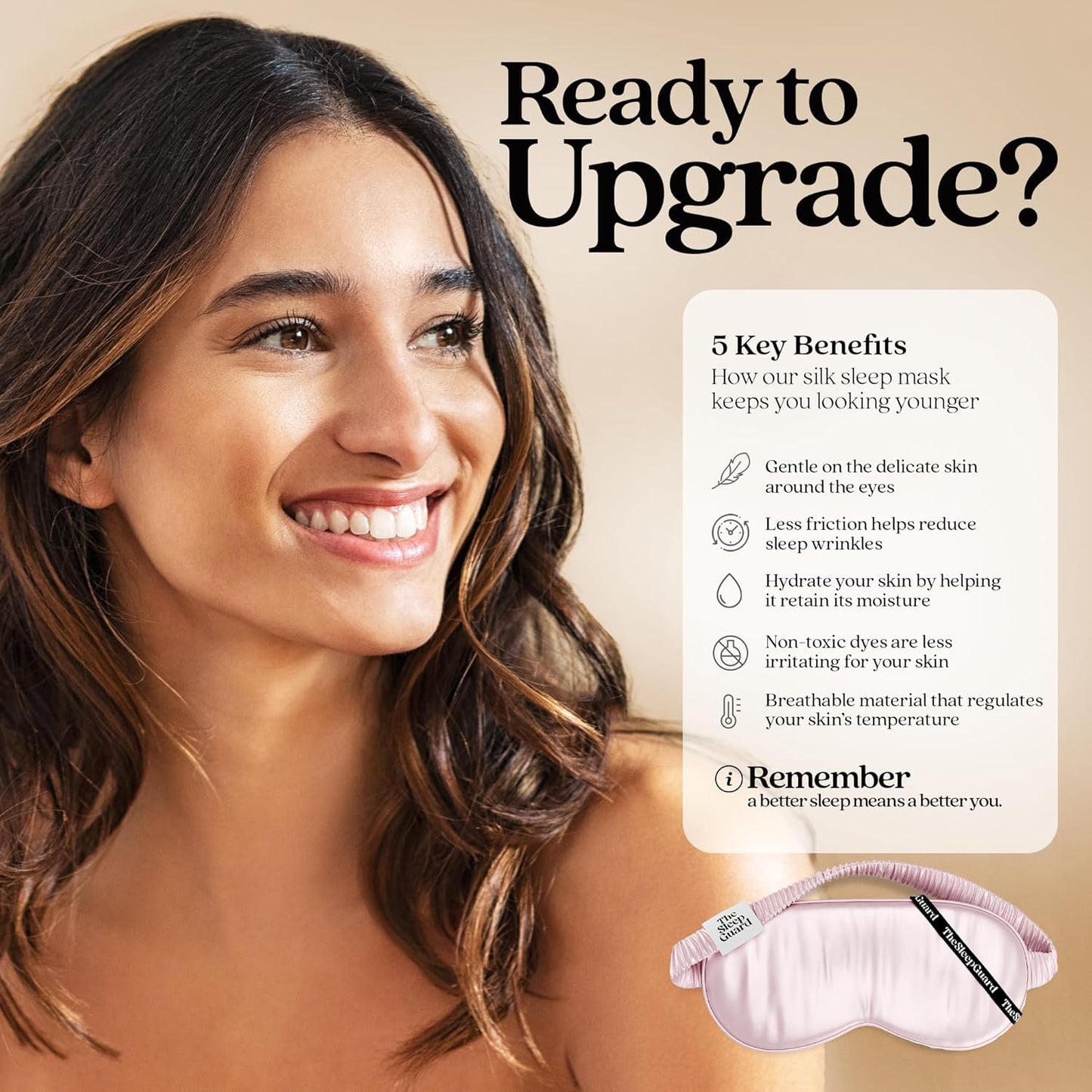 Pure Silk Sleep Mask [100% 6A Mulberry Silk, 22 Momme] Light Blocking Travel Essentials. Eye Masks for Sleeping. Black Oeko-Tex Blindfold. Eye Covers for Men & Women