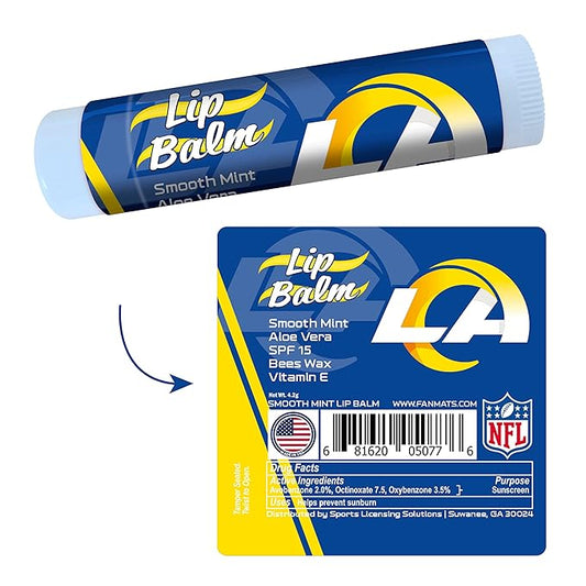 FANMATS 34693 Los Angeles Rams Smooth Mint SPF 15 Lip Balm