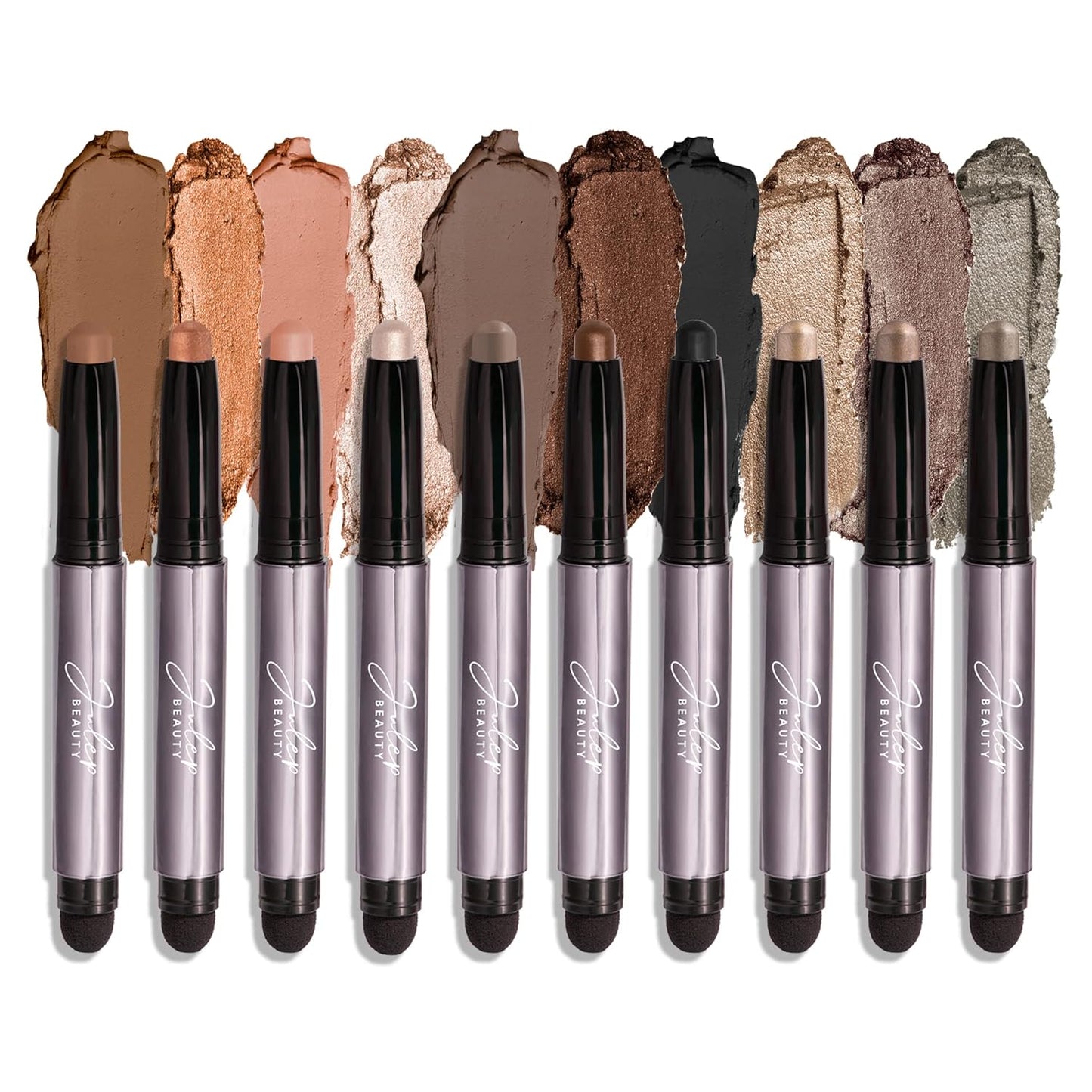Julep Eyeshadow 101 Crème to Powder Waterproof Eyeshadow Stick 10 Piece Palette - Matte and Shimmer Finishes