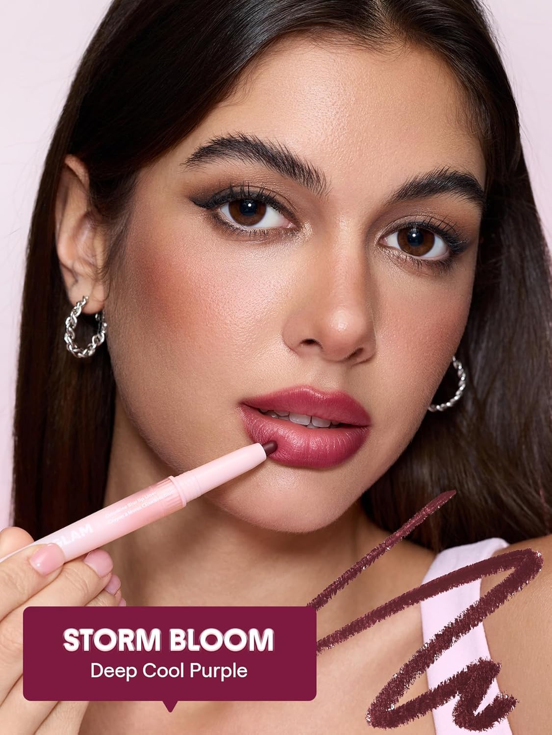 SHEGLAM Cloudline Blur Lip Liner Long Lasting,Vegan & Cruelty-Free Lip Stain-Storm Bloom