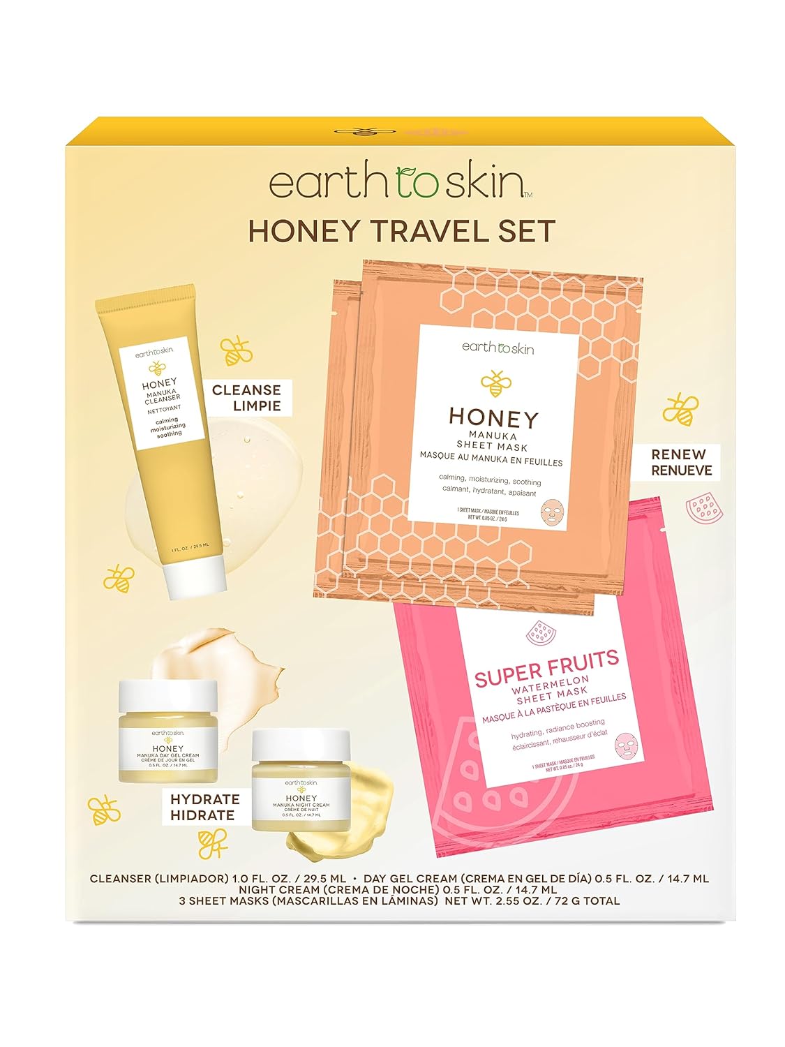 Earth To Skin Honey Travel Set