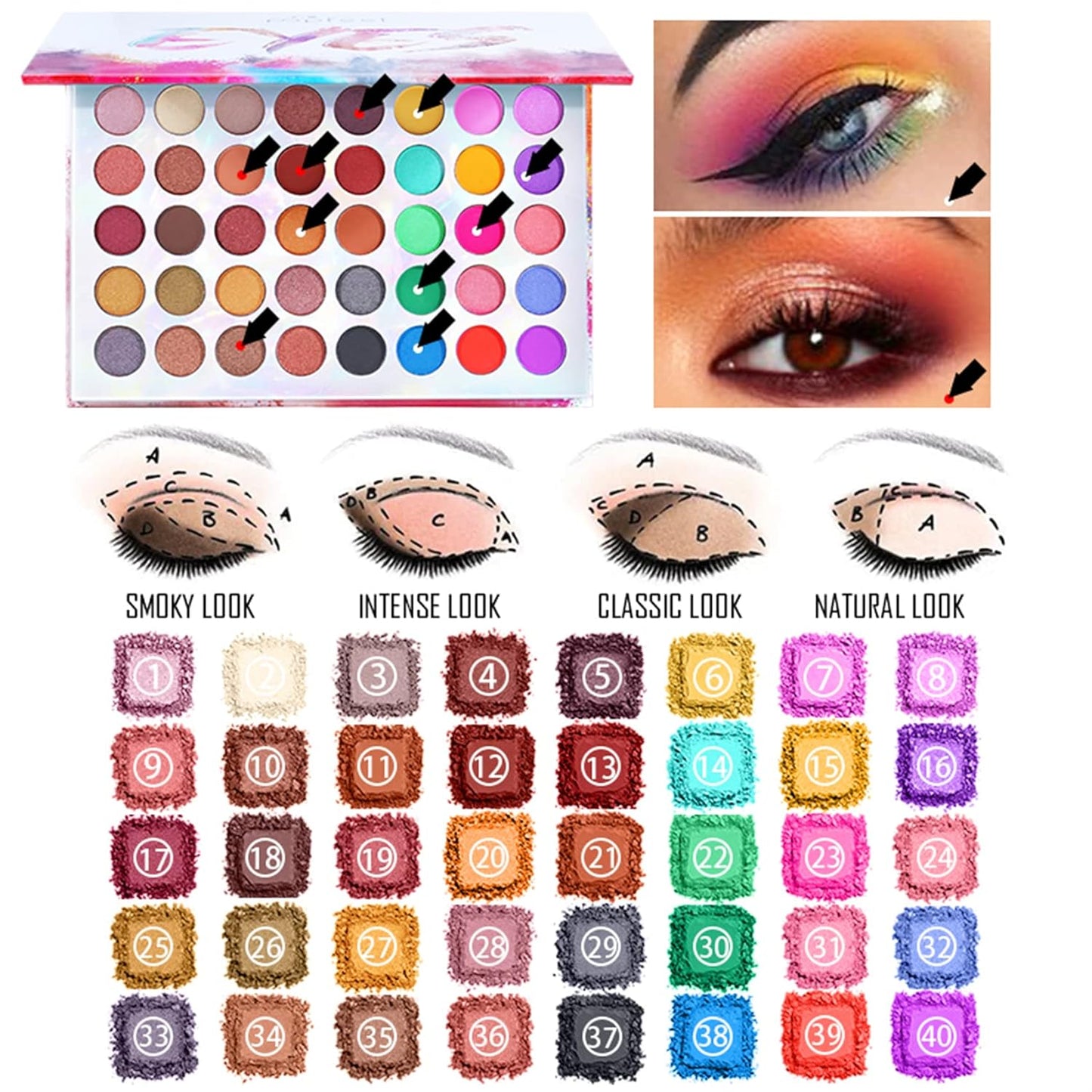 All-in-one Professional Makeup Set for Beginners or teen girls, Cosmetic-Gift for Women -Include Makeup Brush Set, Eyeshadow Palette, Eyebrow Pencil, Mascara, Concealer, Lip Gloss Set -014