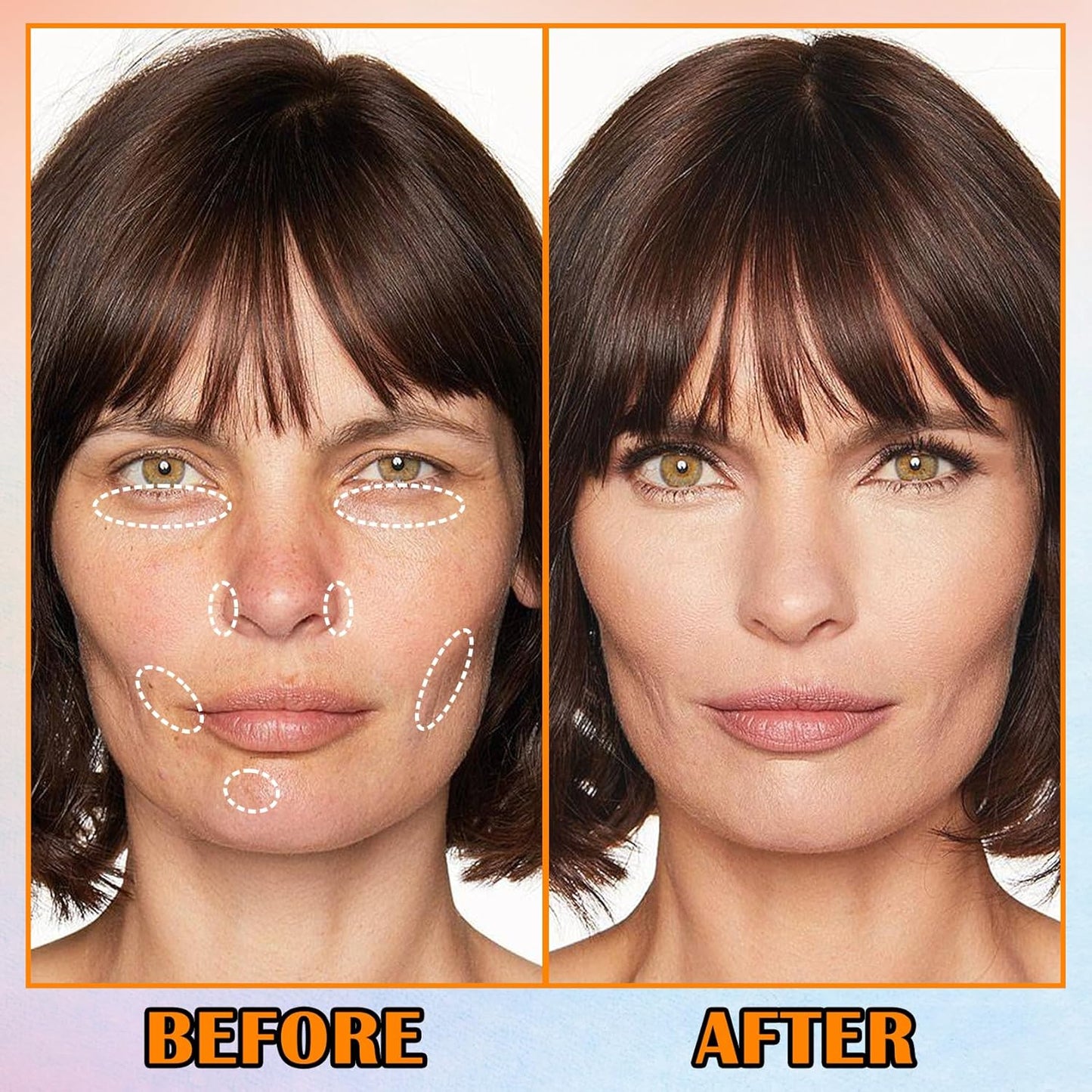 9 Colors Corrector Concealer Palette,Correcting Concealer Cream Makeup Contour Palette Conceals for Dark Circles and Blemish,Contouring Liquid Foundation Highlighting Makeup Kit with Brush