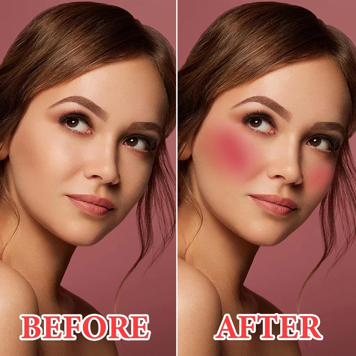 Cream Blush Stick Makeup,Blush Stick for All Skin Tones,Easy to Color,Soft Long Lasting Lightweight Blush Face Makeup Stick,Waterproof Multi Stick for Cheeks & Lip & Eyes（#104）