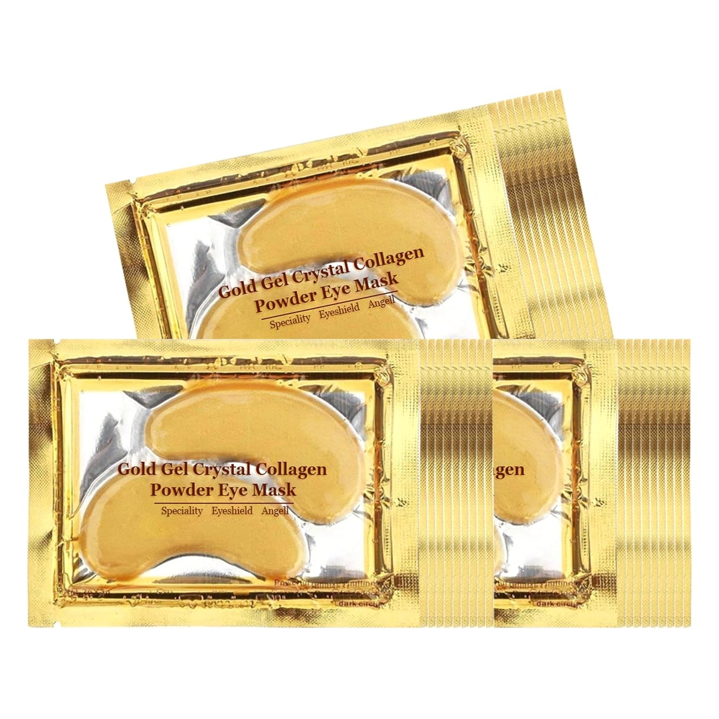 24K Collagen Under Eye Mask, 30 Pairs Crystal Gold Under Eye Patches For Puffy Eyes and Dark Circles – Look Less Tired and Reduce Wrinkles and Fine Lines (Gold)