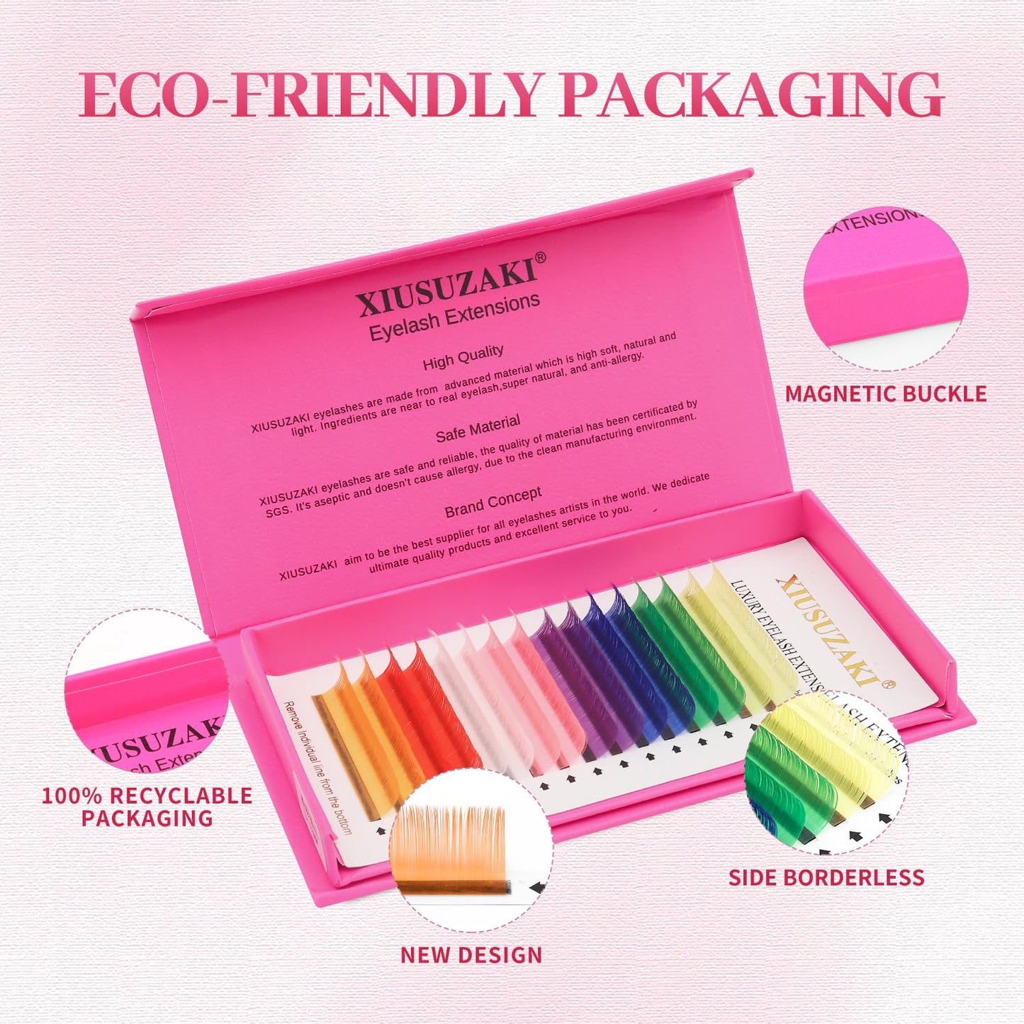 Eyelash Extensions Colored Lashes Extension 0.07 D Curl Lashes 10mm Classic Lash Extensions Soft Individual Lashes 16 Rows Natural False Eyelashes Volume Lashes Professional Use(Colored,0.07-D,10mm)