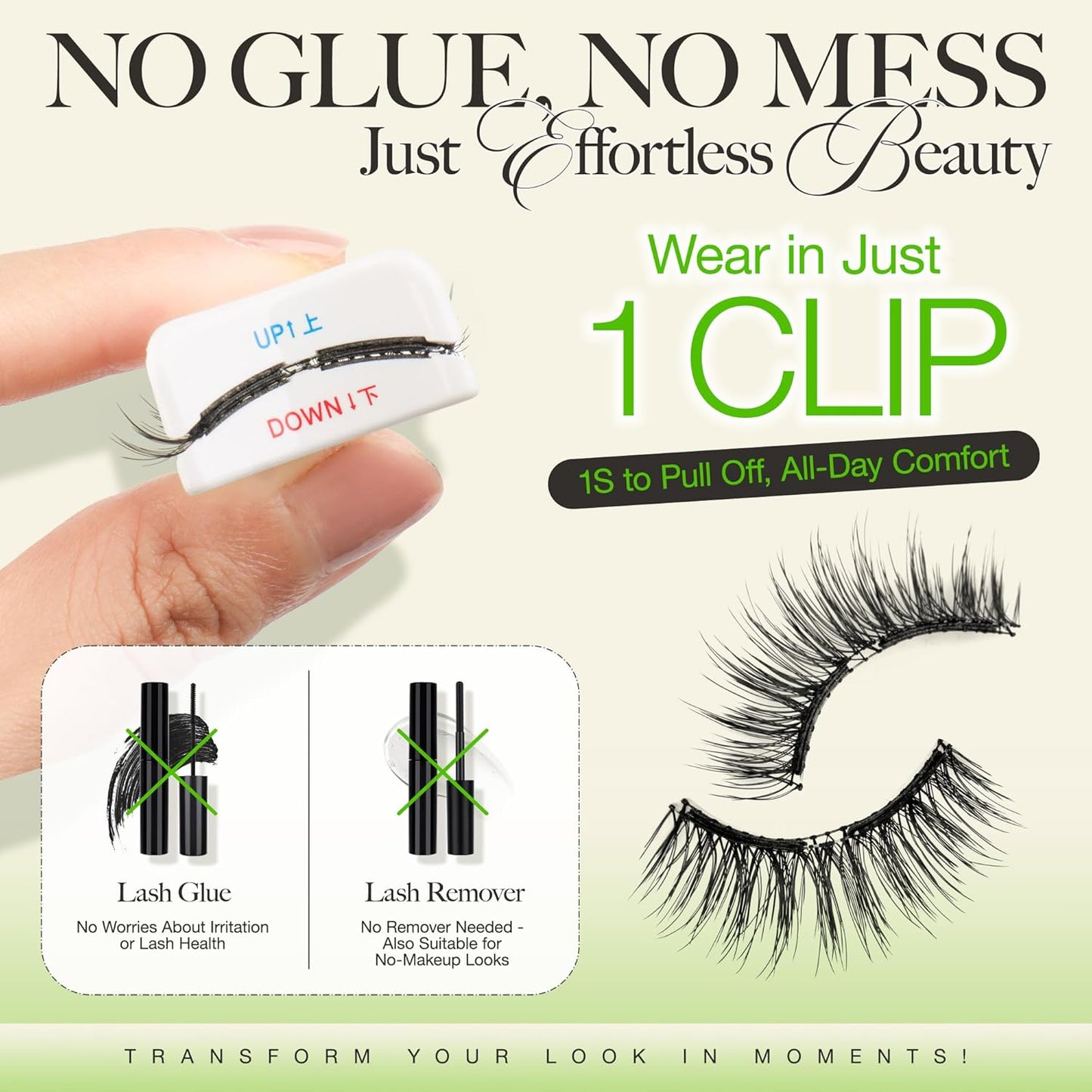 LASHVIEW Upgrade Soft Magnetic Eyelashes with Applicator, Reusable Magnetic Lashes Natural Look, No Glue Needed, Windproof & Waterproof for All-Day Comfort (L24)